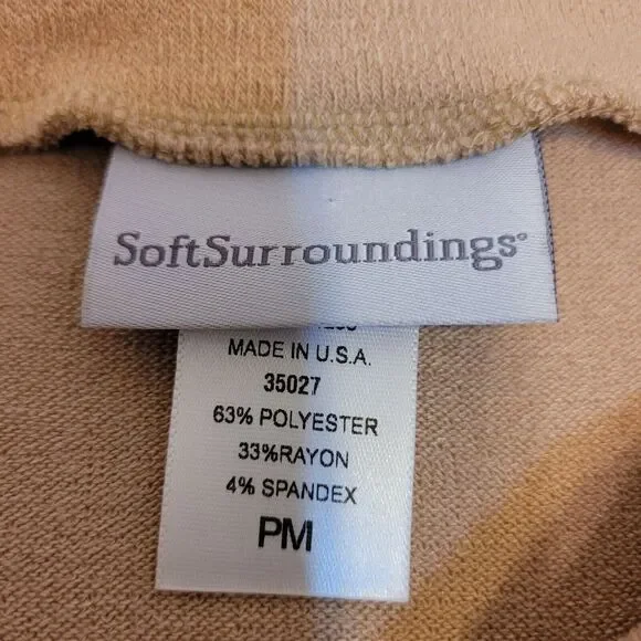 Soft Surroundings Tan Blue Cowl Neck‎ Sweater Tunic PM - Picture 2 of 5